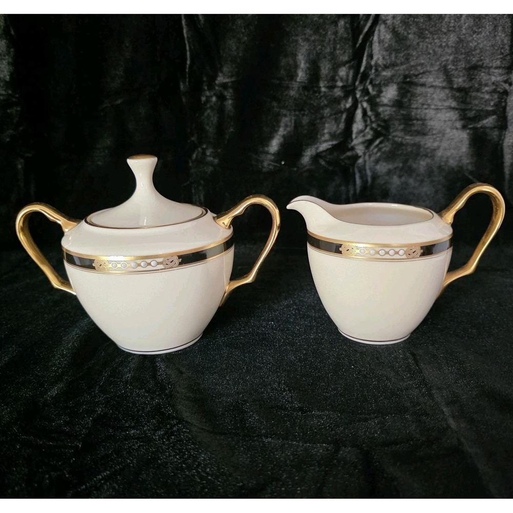 Lenox‎ China Presidential Collection Hancock Creamer & Sugar Bowl w/ Lid NWOT